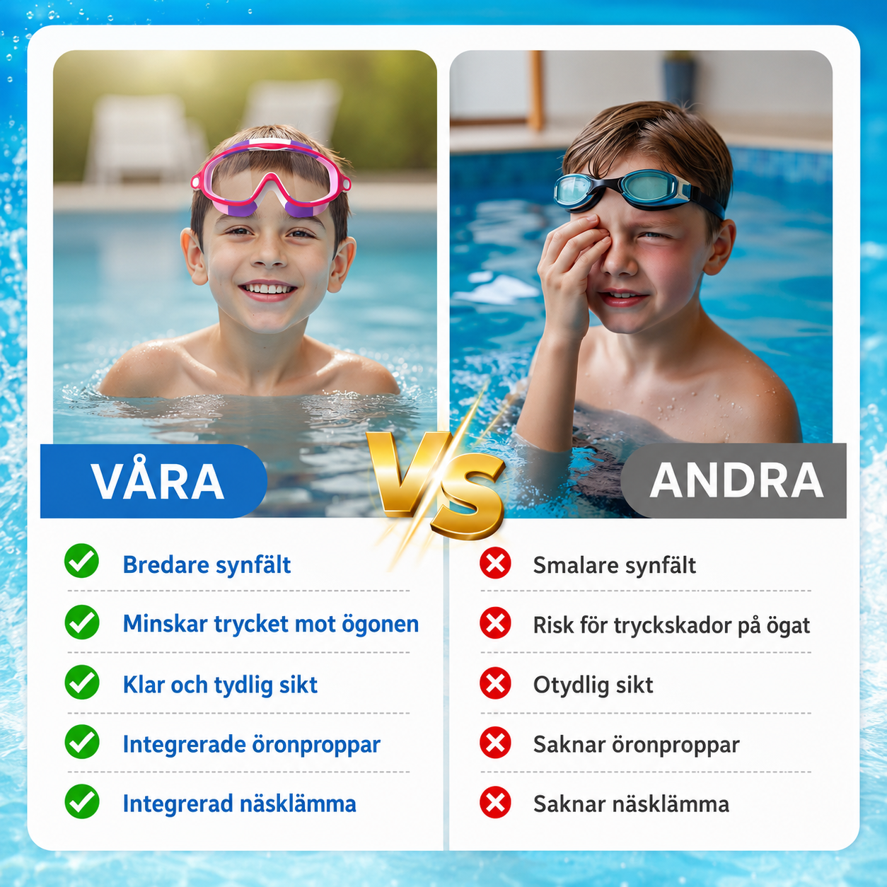 Imfria simglasögon för barn med UV-skydd /Pojkar & Flickor