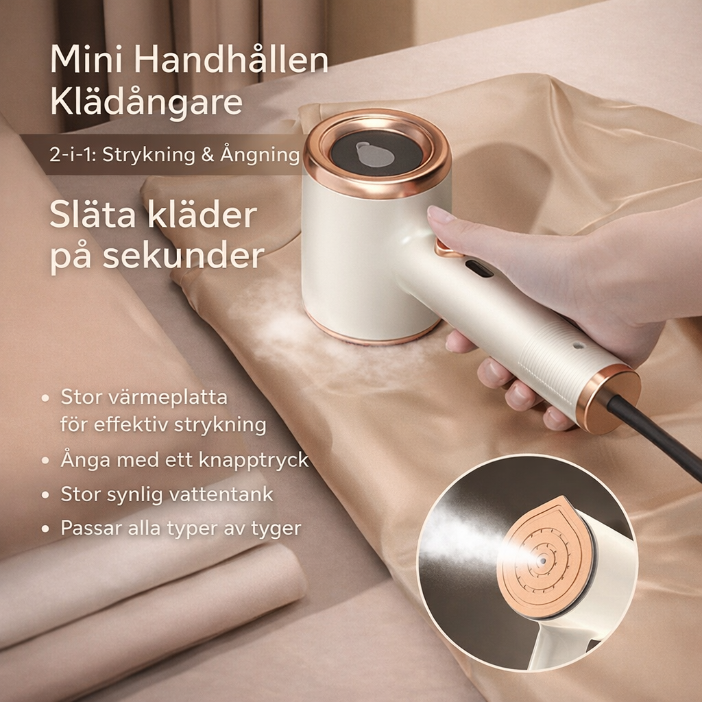 Mini bärbar handhållen ångsteamer för Kläder